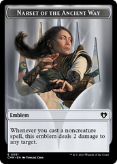 Narset of the Ancient Way Emblem // Wizard Double-Sided Token [Commander Masters Tokens] | Gate City Games LLC