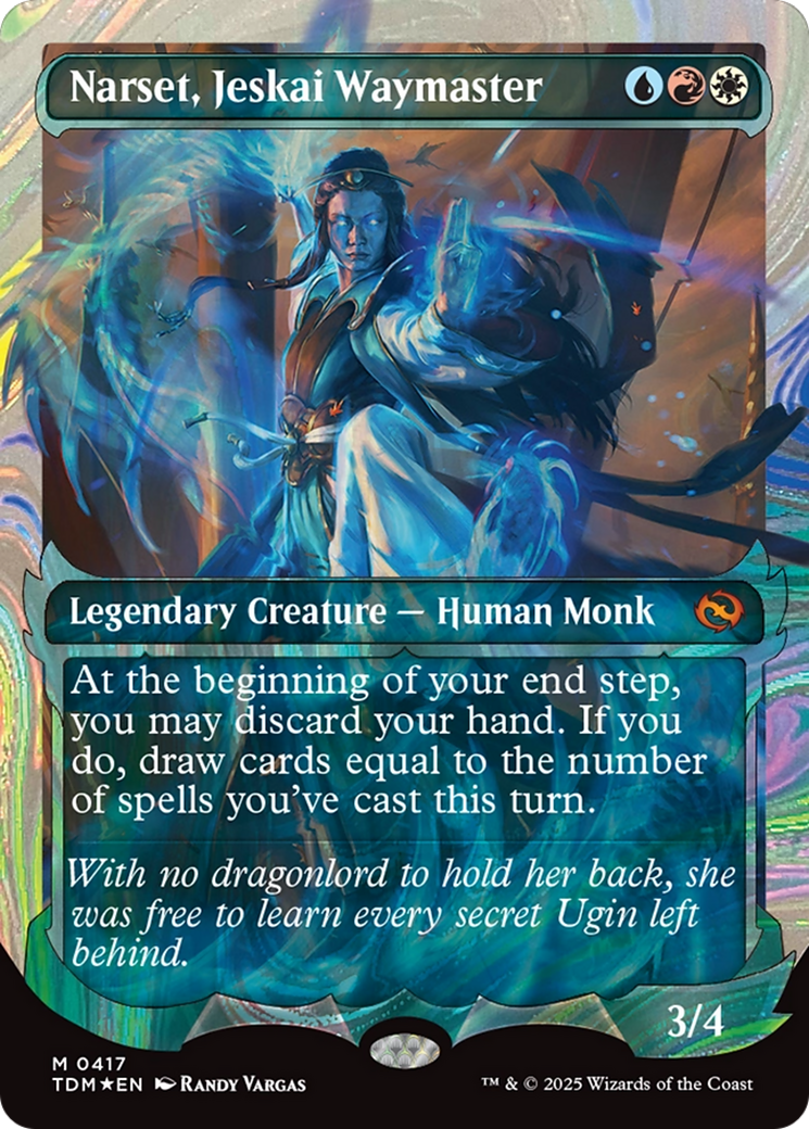 Narset, Jeskai Waymaster (Showcase) (Halo Foil) [Tarkir: Dragonstorm] | Gate City Games LLC
