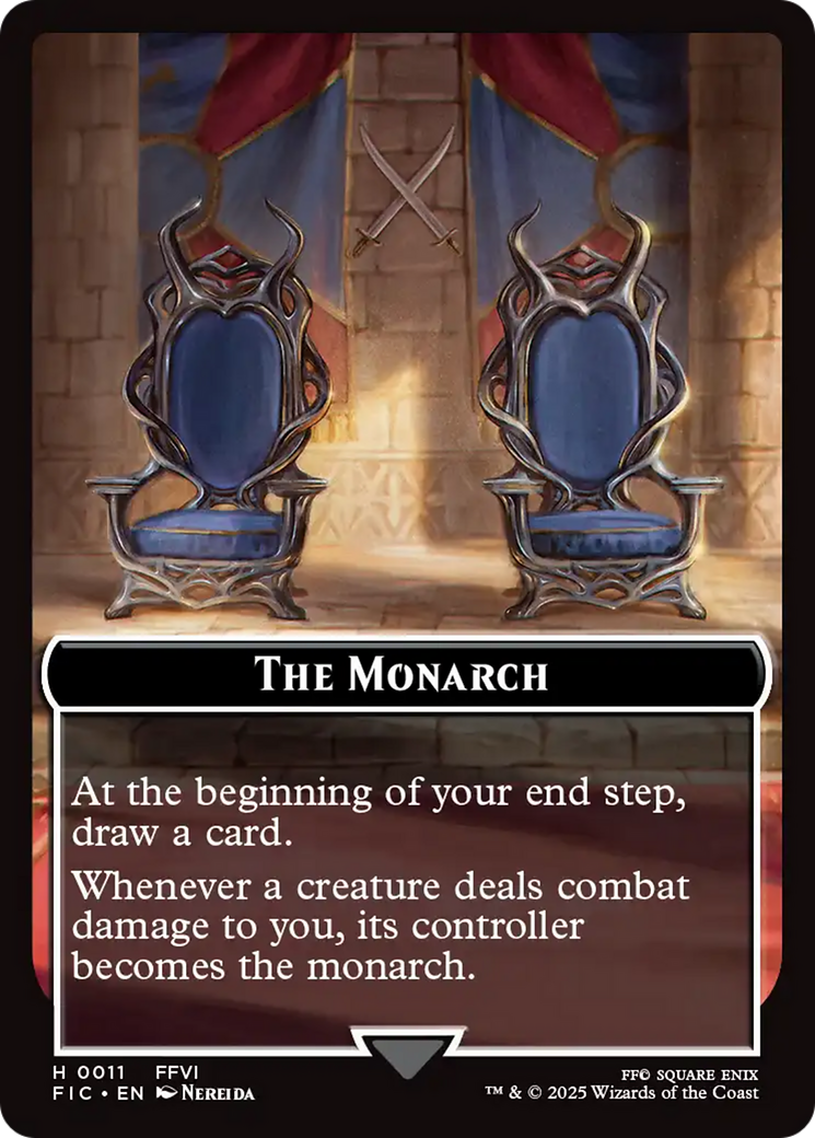 The Blackjack // The Monarch Double-Sided Token (Surge Foil) [FINAL FANTASY Commander Tokens] | Gate City Games LLC