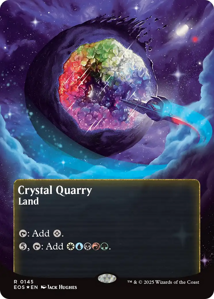 Crystal Quarry (0145) (Borderless) (Galaxy Foil) [Edge of Eternities: Stellar Sights] | Gate City Games LLC