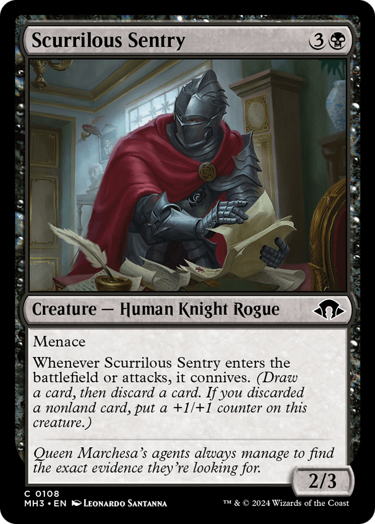 Scurrilous Sentry [Modern Horizons 3] | Gate City Games LLC