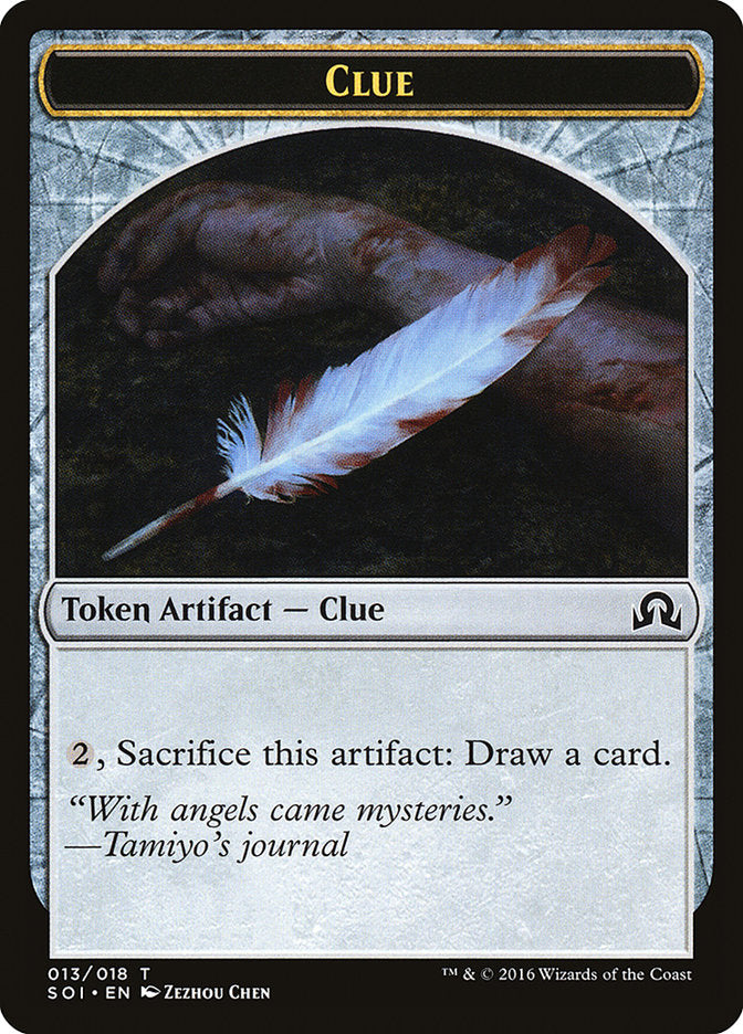 Clue Token (013/018) [Shadows over Innistrad Tokens] | Gate City Games LLC