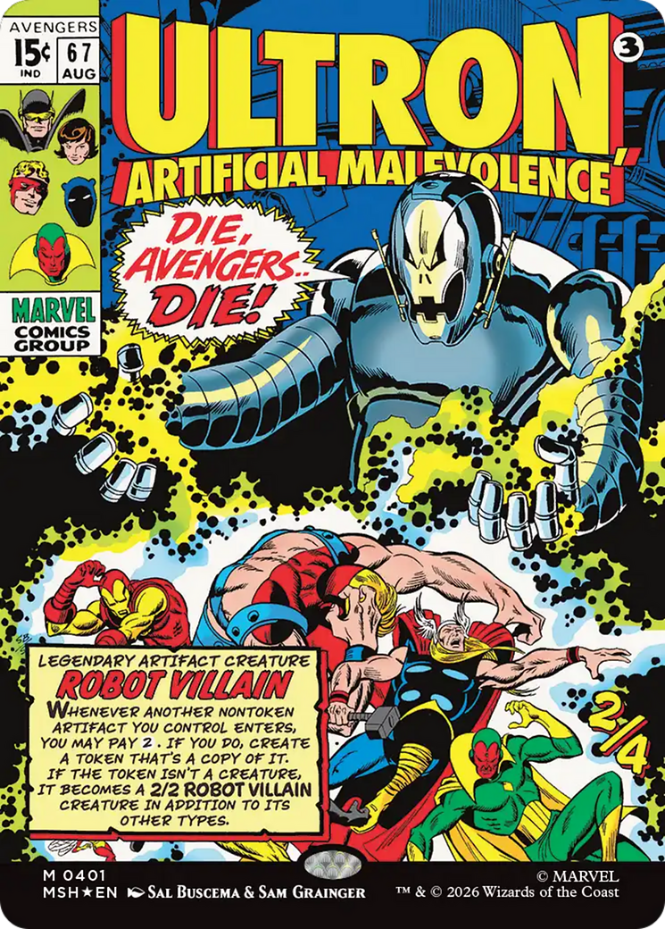 Ultron, Artificial Malevolence (Borderless) (0401) [Marvel Super Heroes] | Gate City Games LLC