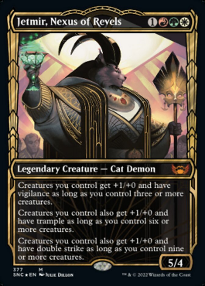 Jetmir, Nexus of Revels (Showcase Golden Age Gilded Foil) [Streets of New Capenna] | Gate City Games LLC