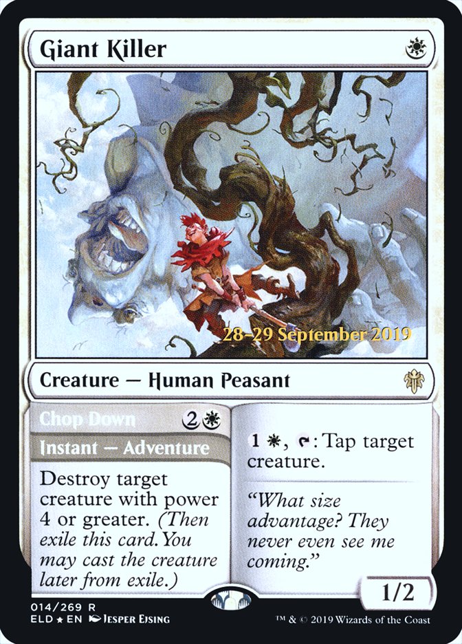 Giant Killer // Chop Down [Throne of Eldraine Prerelease Promos] | Gate City Games LLC