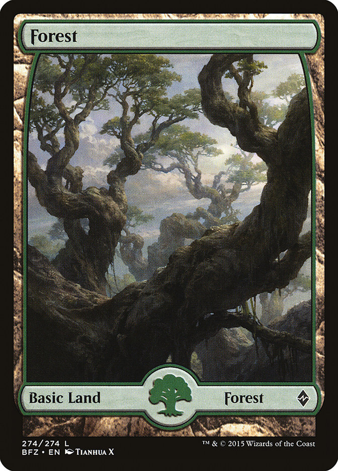 Forest (274) (Full Art) [Battle for Zendikar] | Gate City Games LLC