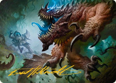 Basilisk Art Card (Gold-Stamped Signature) [Dungeons & Dragons: Adventures in the Forgotten Realms Art Series] | Gate City Games LLC