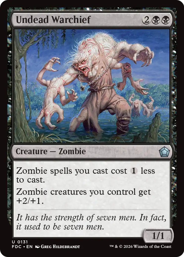 Undead Warchief [Foundations Commander] | Gate City Games LLC