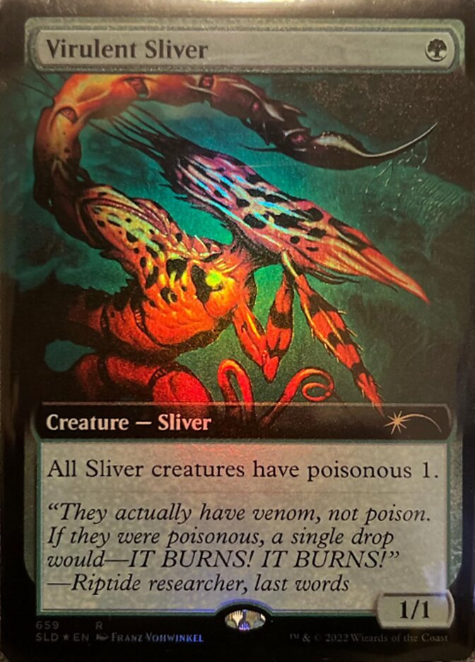 Virulent Sliver (Extended Art) [Secret Lair Drop Promos] | Gate City Games LLC