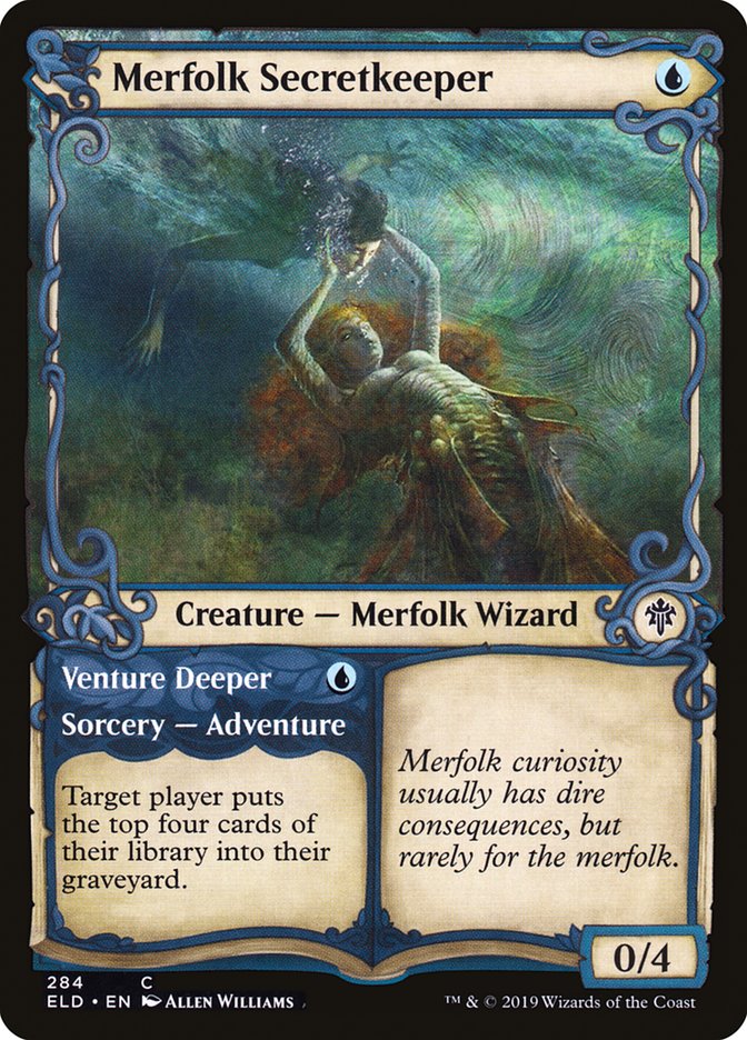 Merfolk Secretkeeper // Venture Deeper (Showcase) [Throne of Eldraine] | Gate City Games LLC
