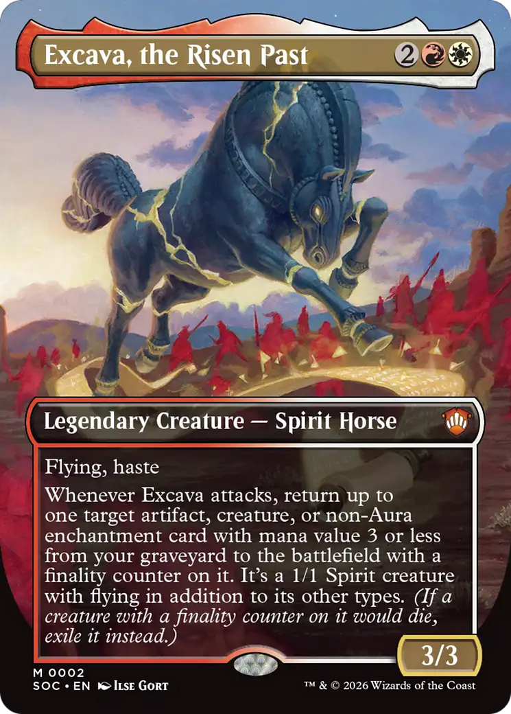 Excava, the Risen Past (Borderless) [Secrets of Strixhaven Commander] | Gate City Games LLC