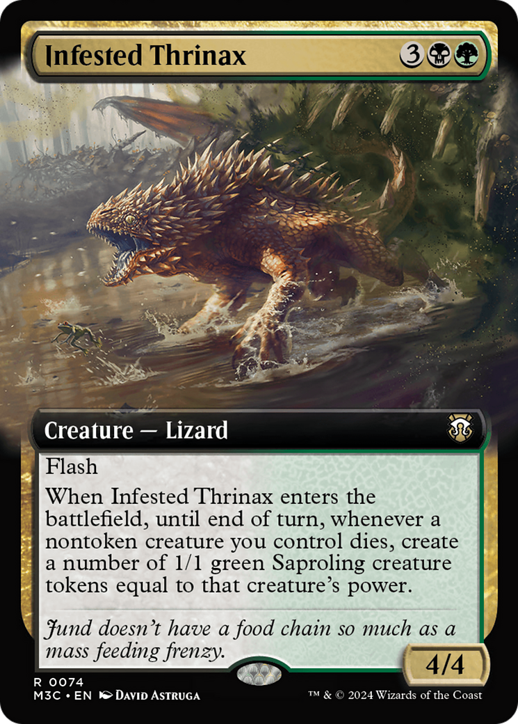 Infested Thrinax (Extended Art) (Ripple Foil) [Modern Horizons 3 Commander] | Gate City Games LLC