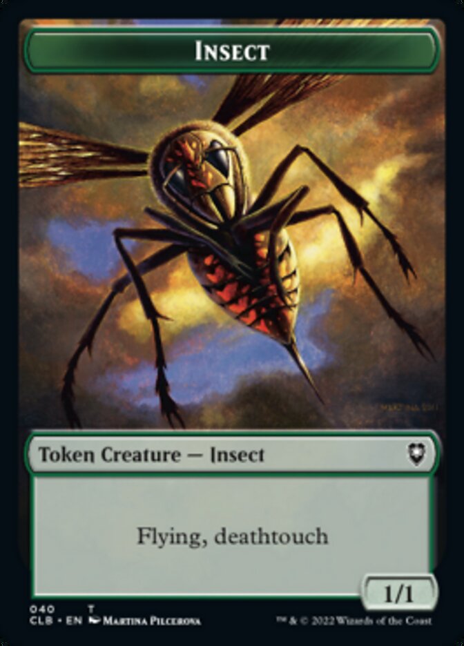 Spider // Insect Double-Sided Token [Commander Legends: Battle for Baldur's Gate Tokens] | Gate City Games LLC