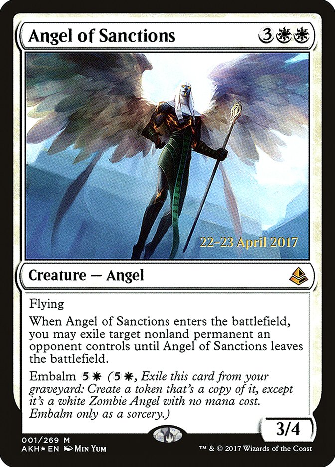 Angel of Sanctions [Amonkhet Prerelease Promos] | Gate City Games LLC