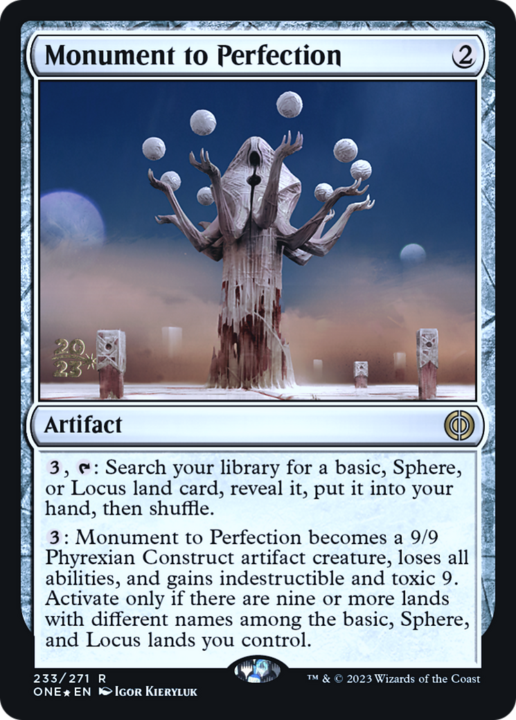 Monument to Perfection [Phyrexia: All Will Be One Prerelease Promos] | Gate City Games LLC