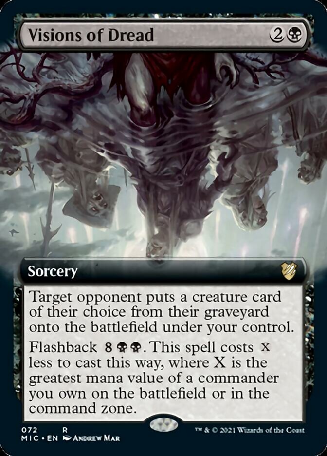 Visions of Dread (Extended Art) [Innistrad: Midnight Hunt Commander] | Gate City Games LLC