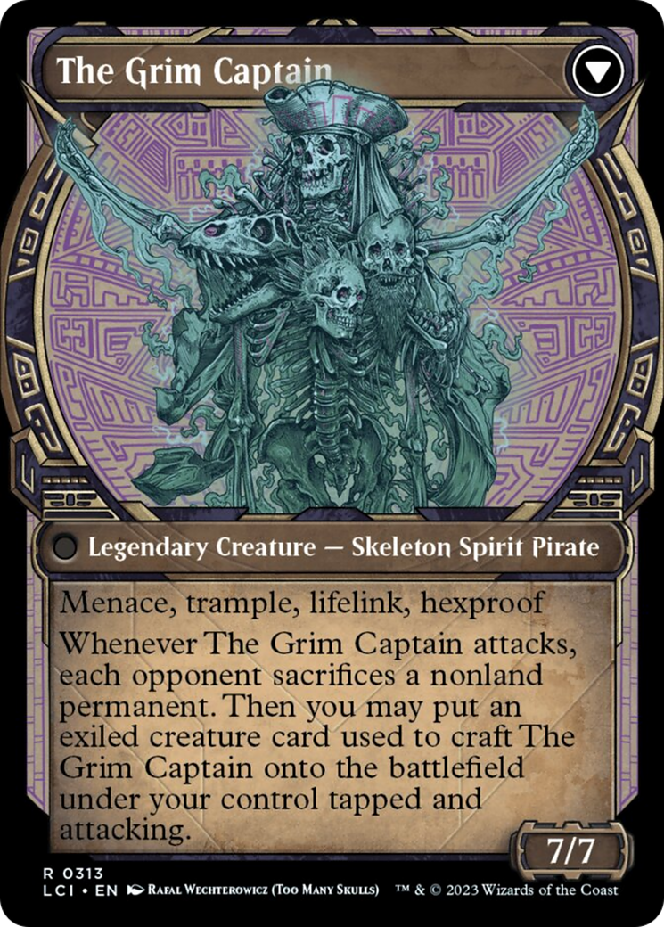 Throne of the Grim Captain // The Grim Captain (Showcase) [The Lost Caverns of Ixalan] | Gate City Games LLC