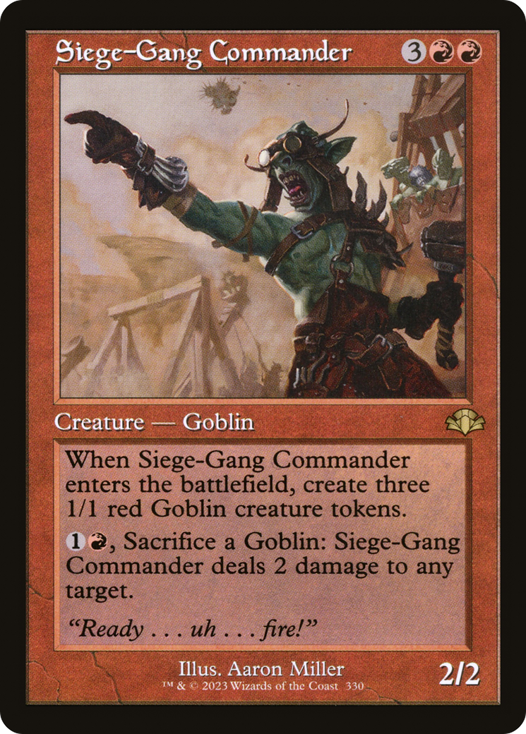 Siege-Gang Commander (Retro) [Dominaria Remastered] | Gate City Games LLC