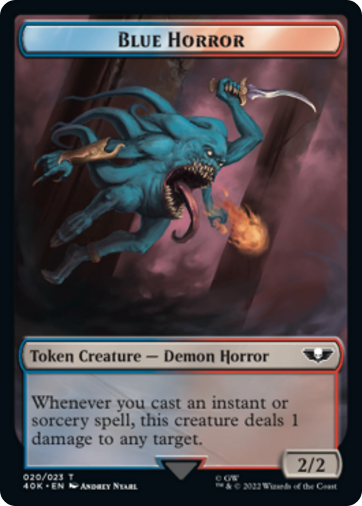 Spawn // Blue Horror Double-Sided Token [Warhammer 40,000 Tokens] | Gate City Games LLC