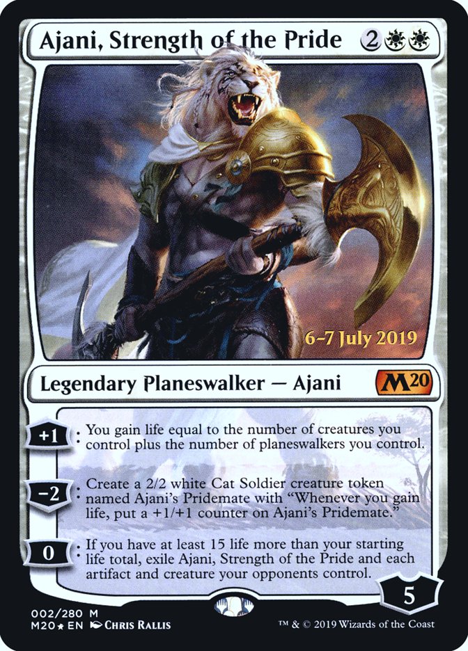 Ajani, Strength of the Pride [Core Set 2020 Prerelease Promos] | Gate City Games LLC