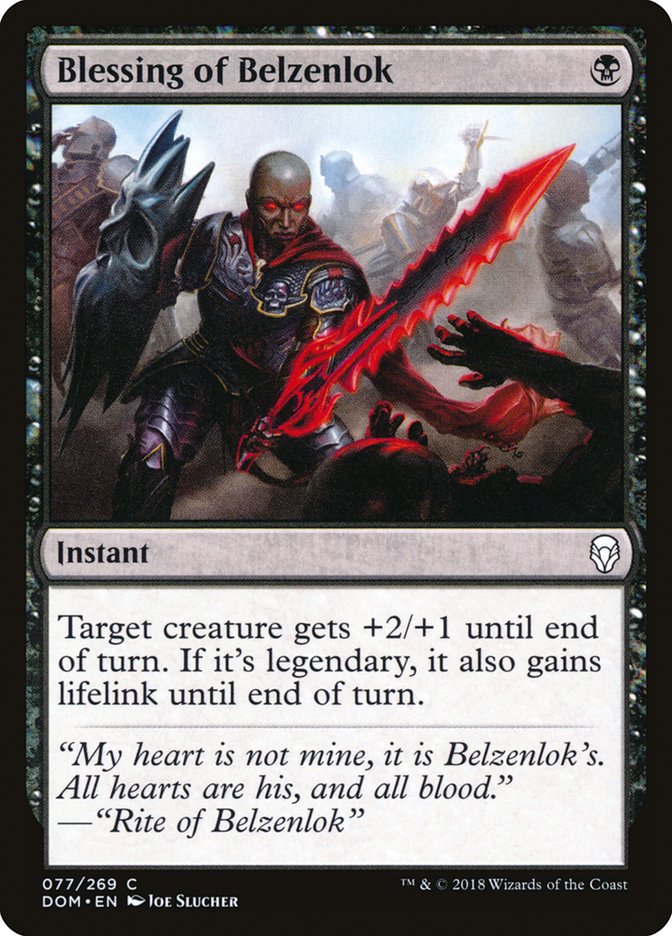 Blessing of Belzenlok [Dominaria] | Gate City Games LLC