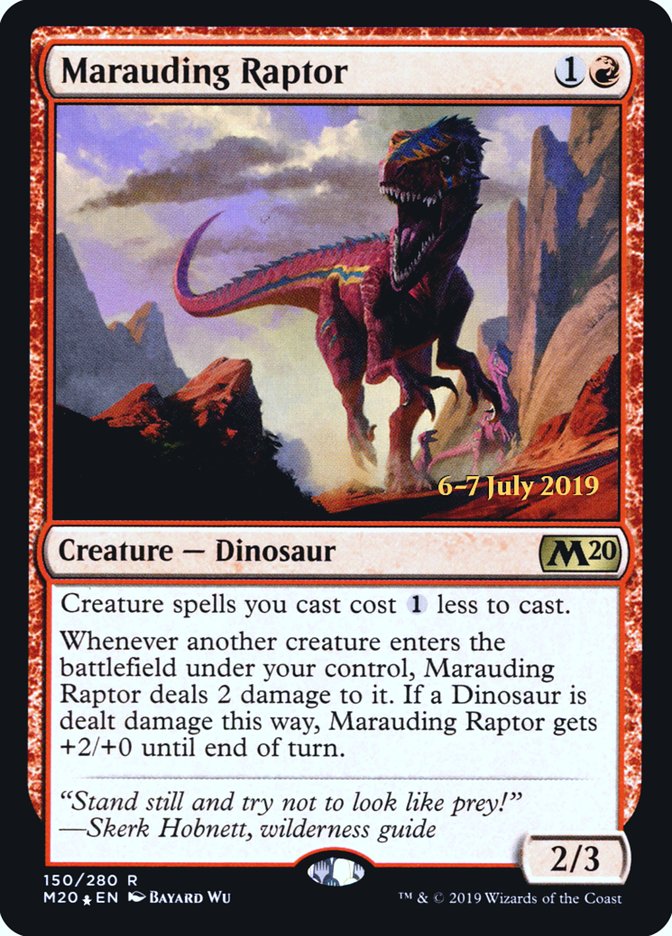 Marauding Raptor [Core Set 2020 Prerelease Promos] | Gate City Games LLC