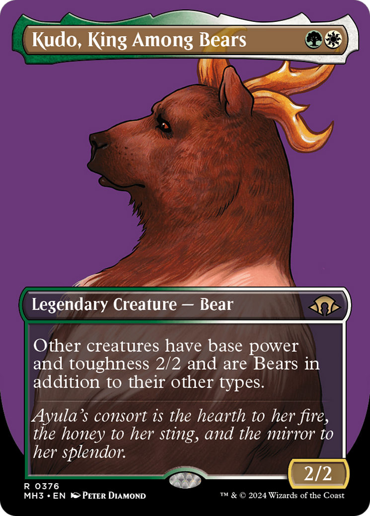 Kudo, King Among Bears (Borderless) [Modern Horizons 3] | Gate City Games LLC