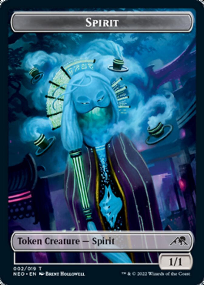 Spirit (002) // Dragon Spirit Double-Sided Token [Kamigawa: Neon Dynasty Tokens] | Gate City Games LLC