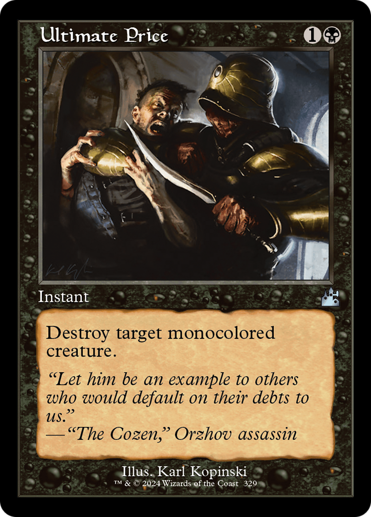 Ultimate Price (Retro Frame) [Ravnica Remastered] | Gate City Games LLC