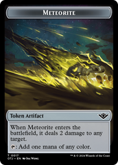 Mercenary // Meteorite Double-Sided Token [Outlaws of Thunder Junction Tokens] | Gate City Games LLC
