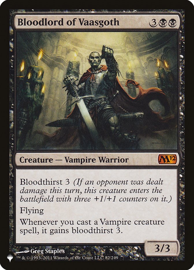 Bloodlord of Vaasgoth [The List] | Gate City Games LLC