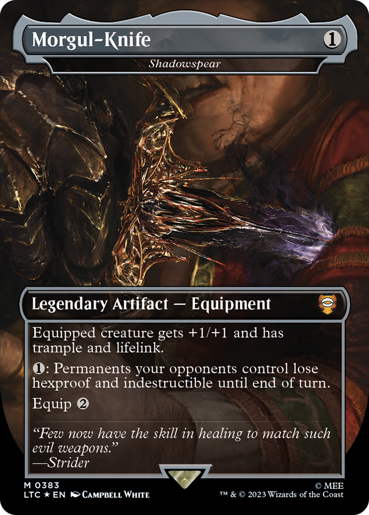 Morgul-Knife - Shadowspear (Surge Foil) [The Lord of the Rings: Tales of Middle-Earth Commander] | Gate City Games LLC