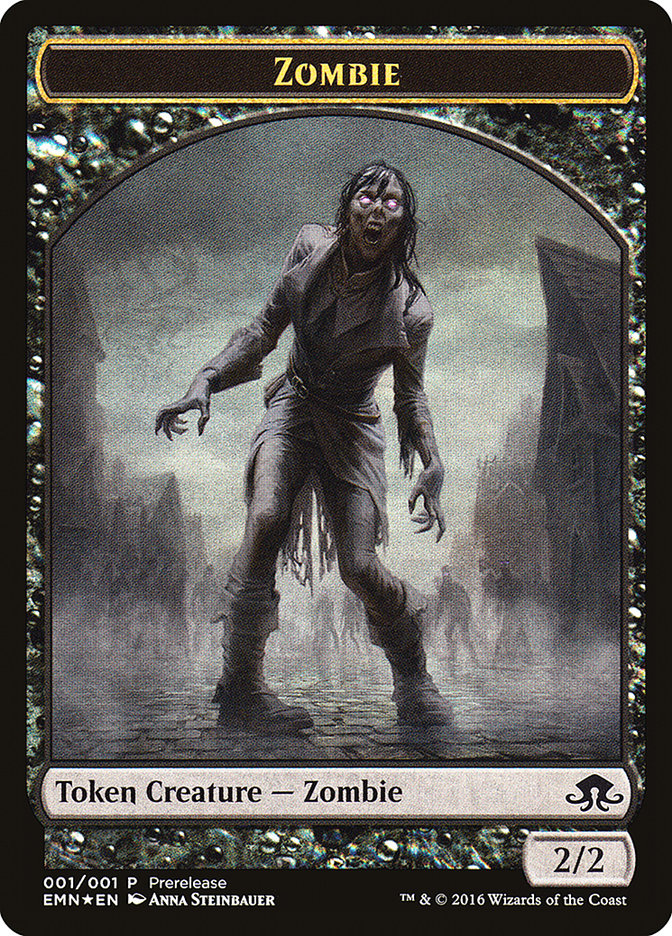 Zombie // Zombie Double-Sided Token [Eldritch Moon Prerelease Promos] | Gate City Games LLC