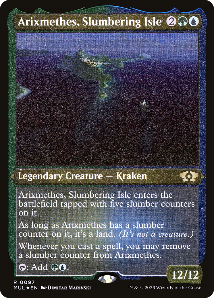 Arixmethes, Slumbering Isle (Foil Etched) [Multiverse Legends] | Gate City Games LLC