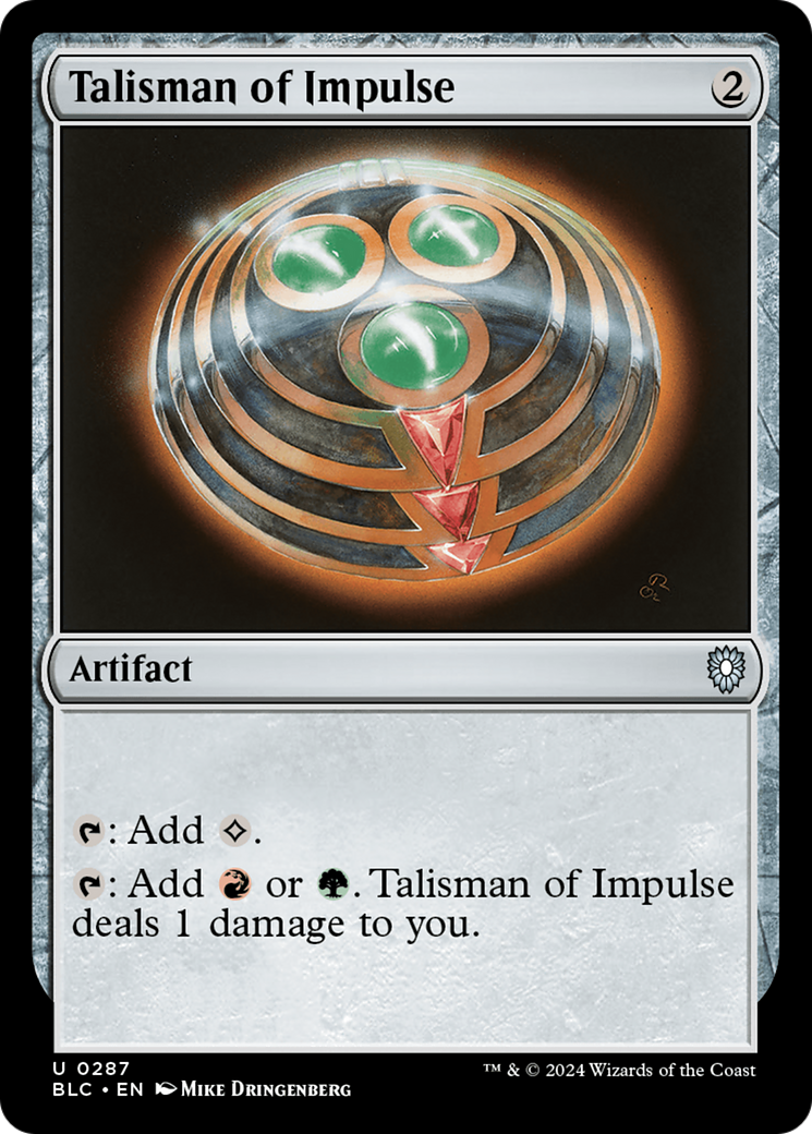 Talisman of Impulse [Bloomburrow Commander] | Gate City Games LLC