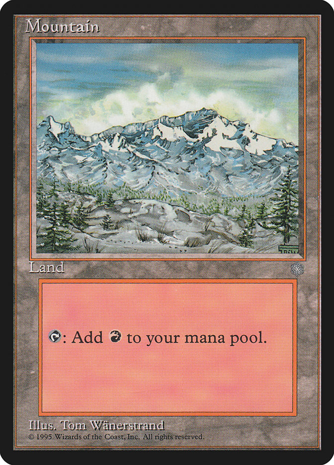 Mountain (Trees Visible / Signature on Right) [Ice Age] | Gate City Games LLC