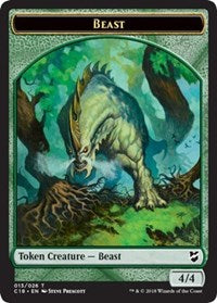 Beast (013) // Plant Double-Sided Token [Commander 2018 Tokens] | Gate City Games LLC