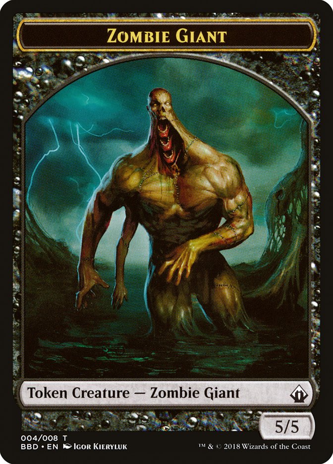 Zombie Giant Token [Battlebond Tokens] | Gate City Games LLC