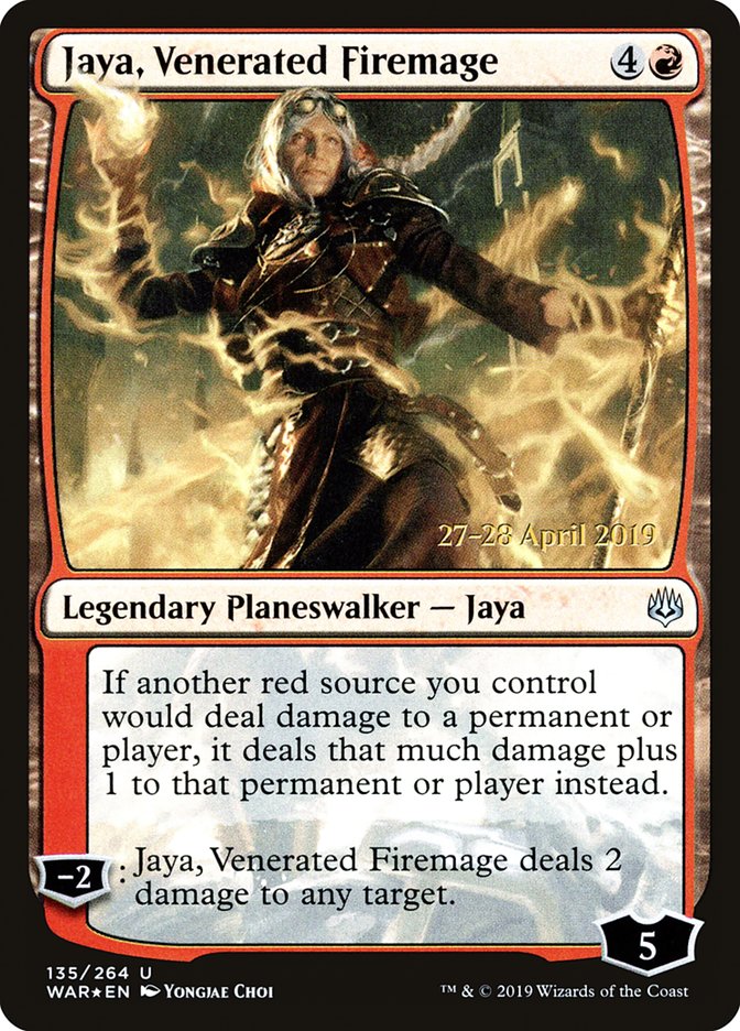 Jaya, Venerated Firemage [War of the Spark Prerelease Promos] | Gate City Games LLC