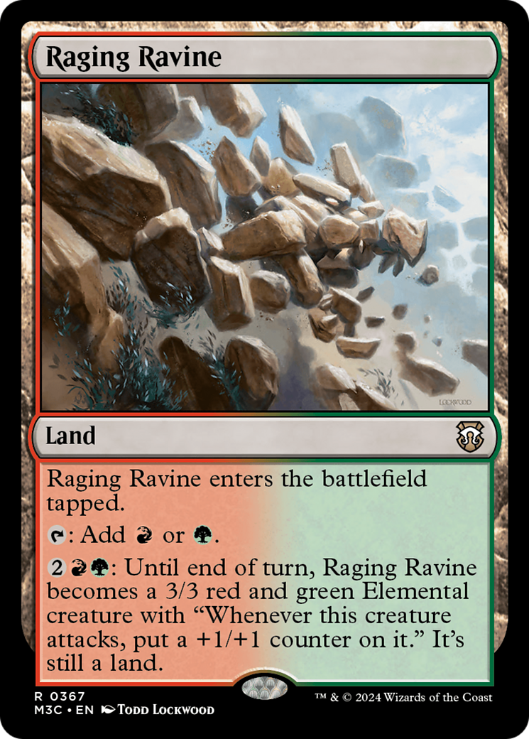 Raging Ravine (Ripple Foil) [Modern Horizons 3 Commander] | Gate City Games LLC