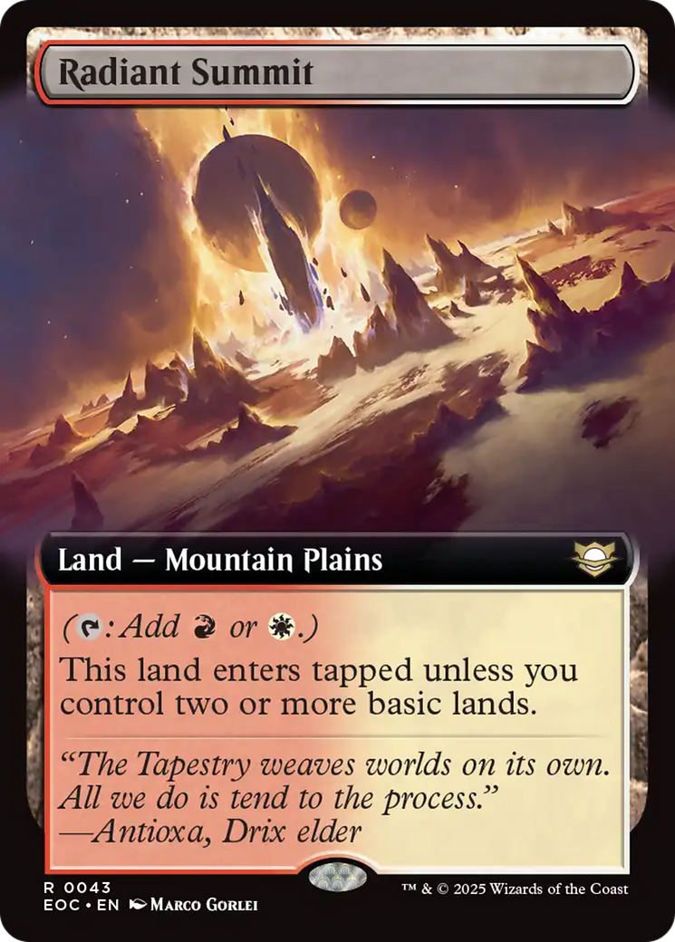 Radiant Summit (Extended Art) [Edge of Eternities Commander] | Gate City Games LLC