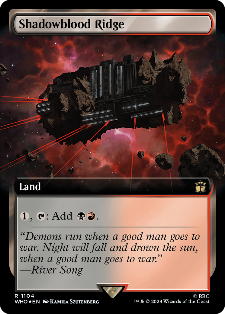 Shadowblood Ridge (Extended Art) (Surge Foil) [Doctor Who] | Gate City Games LLC