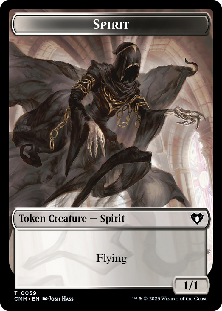 Spirit Token (39) [Commander Masters Tokens] | Gate City Games LLC