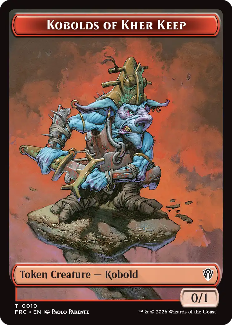 Kobolds of Kher Keep // Map Double-Sided Token [Reality Fracture Commander Tokens] | Gate City Games LLC
