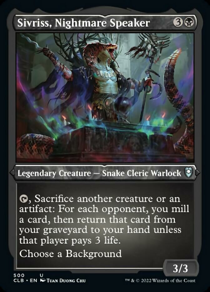 Sivriss, Nightmare Speaker (Foil Etched) [Commander Legends: Battle for Baldur's Gate] | Gate City Games LLC