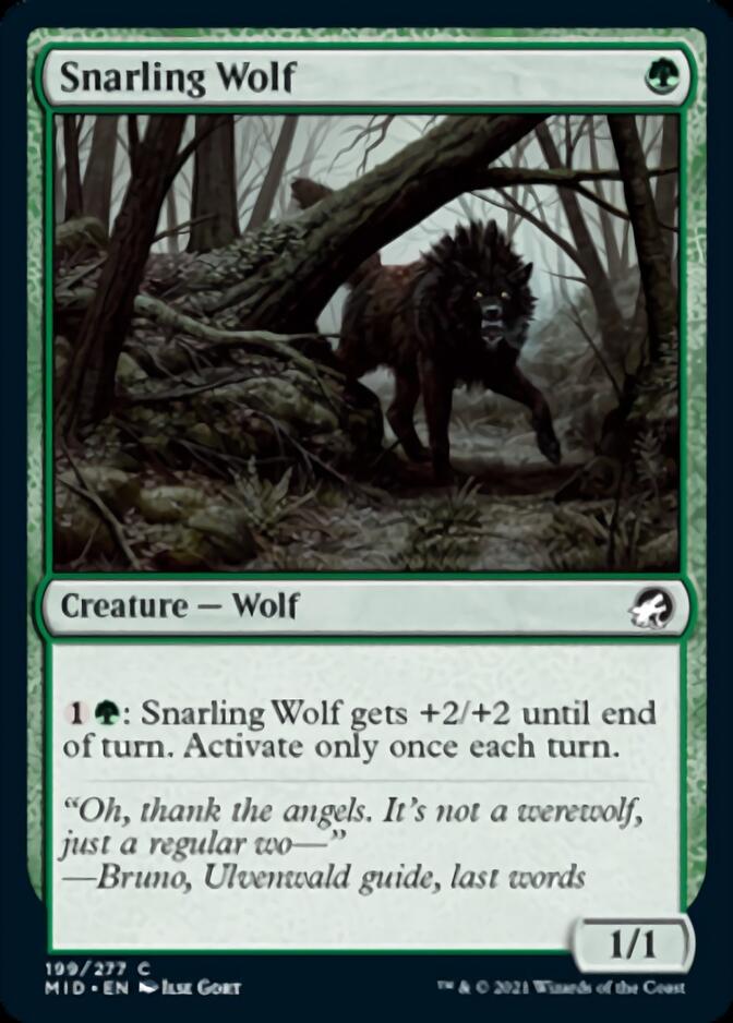 Snarling Wolf [Innistrad: Midnight Hunt] | Gate City Games LLC