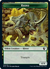 Rhino // Wolf Double-Sided Token [Innistrad: Midnight Hunt Commander Tokens] | Gate City Games LLC