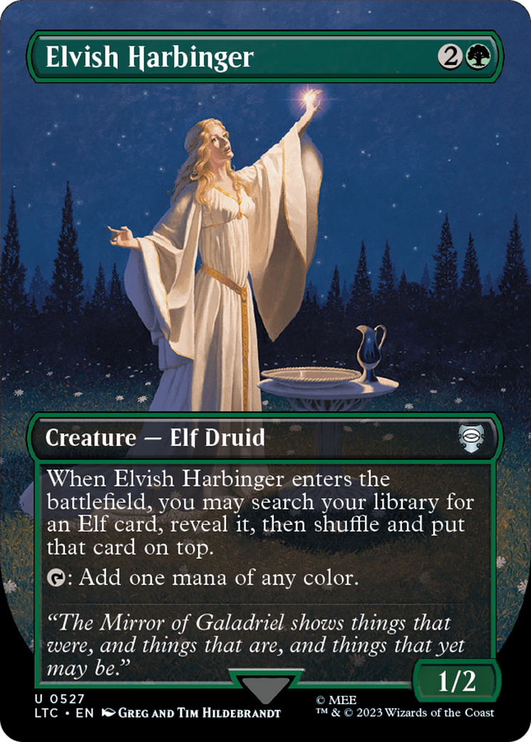 Elvish Harbinger (Borderless) [The Lord of the Rings: Tales of Middle-Earth Commander] | Gate City Games LLC