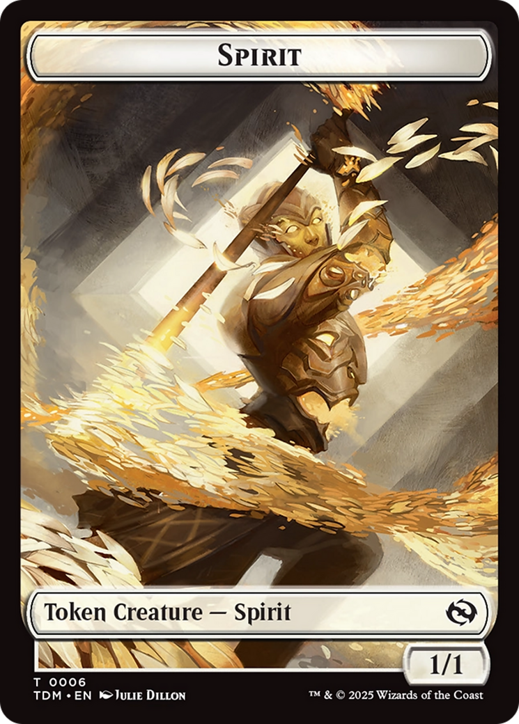 Spirit (0006) // Spirit (0007) Double-Sided Token [Tarkir: Dragonstorm Tokens] | Gate City Games LLC