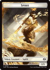 Spirit (0006) // Spirit (0007) Double-Sided Token [Tarkir: Dragonstorm Tokens] | Gate City Games LLC